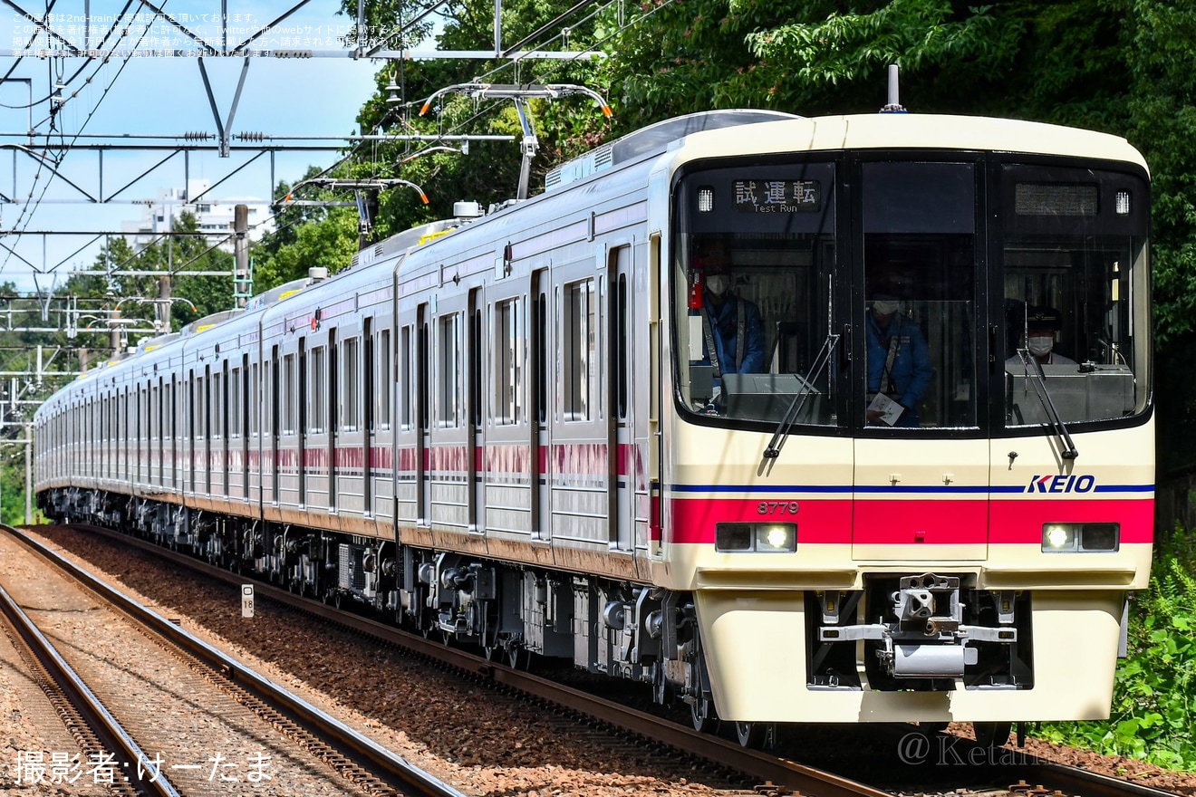 【京王】8000系8729F若葉台工場出場試運転(202309)の拡大写真