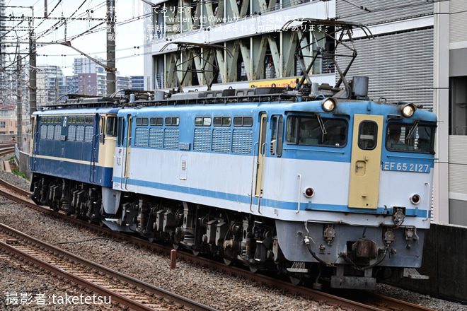 【JR貨】EF65-2101 隅田川へ送り込みを亀有駅で撮影した写真