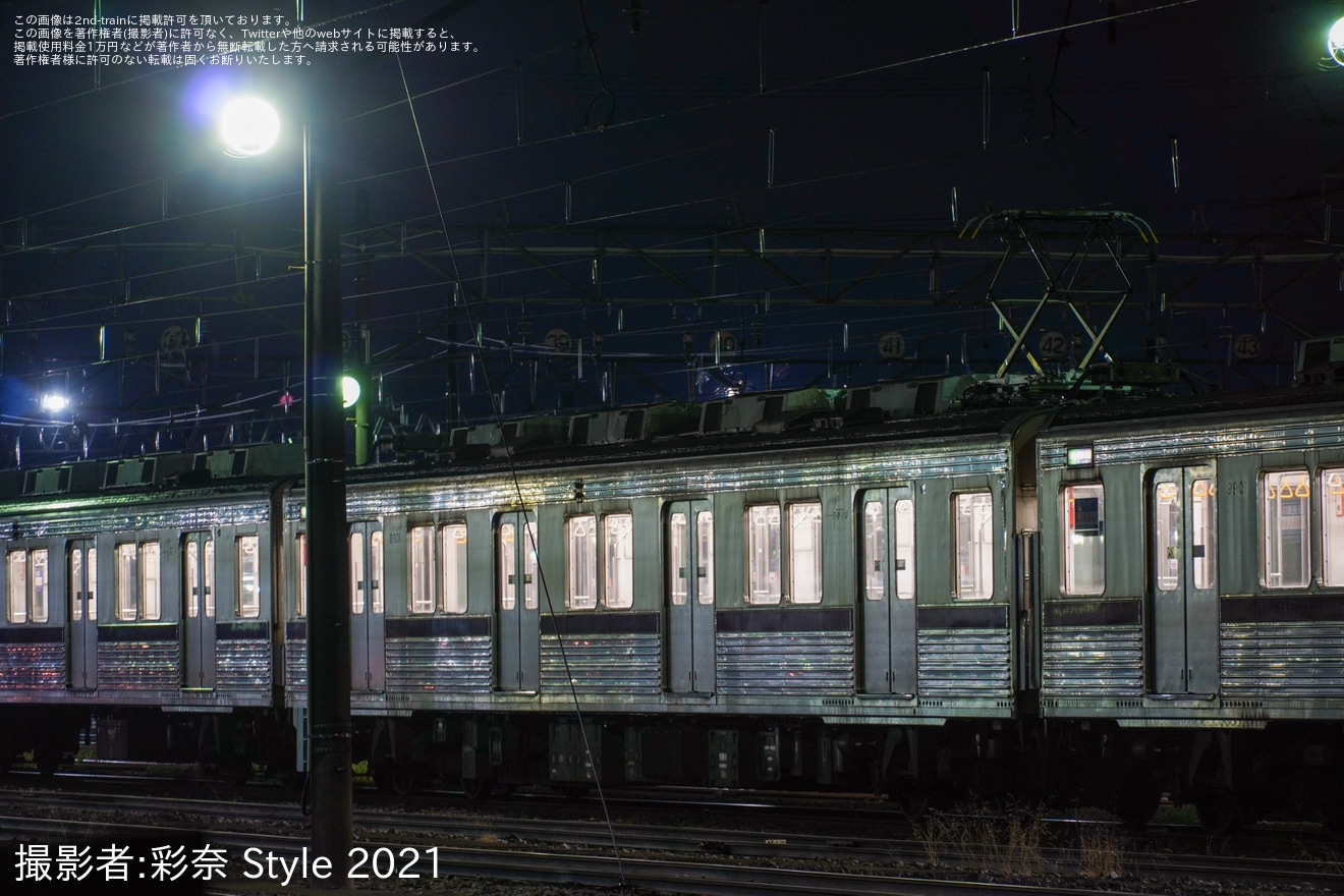 【東武】9000系9101Fが森林公園検修区にて通電中の拡大写真