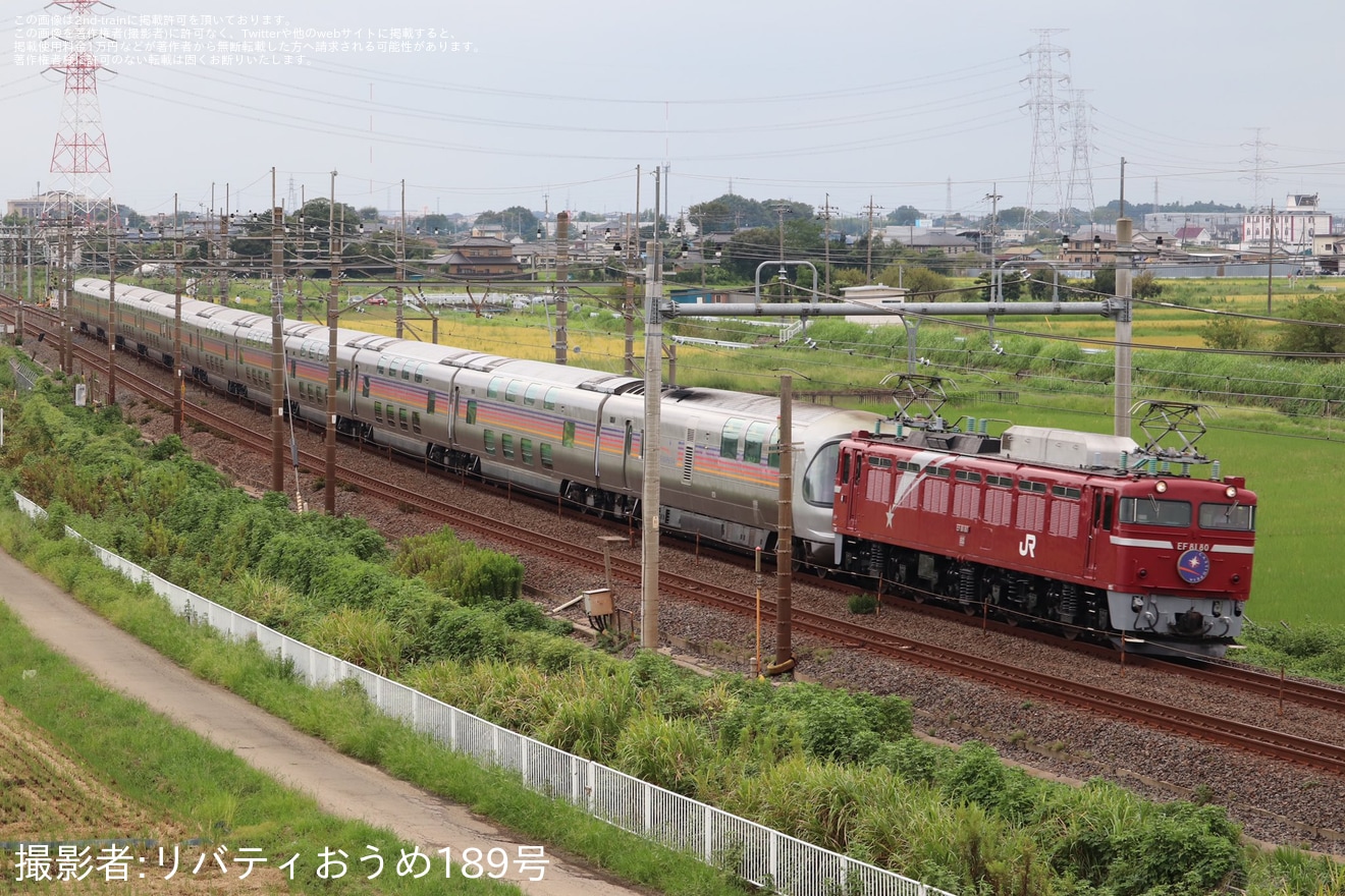 【JR東】EF81-80牽引青森行きカシオペア紀行運転(20230910)の拡大写真