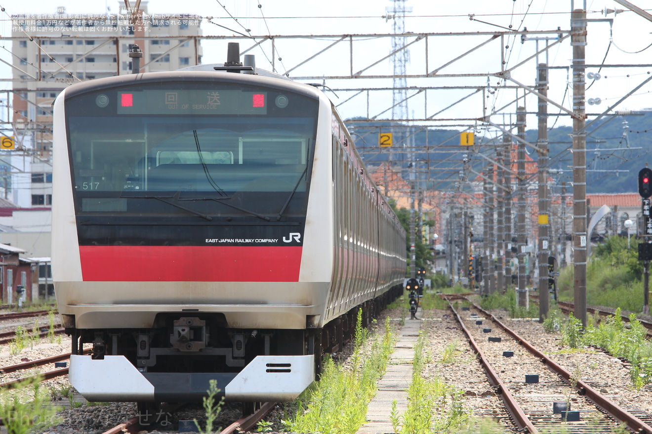 【JR東】E233系ケヨ517編成が館山まで試運転の拡大写真