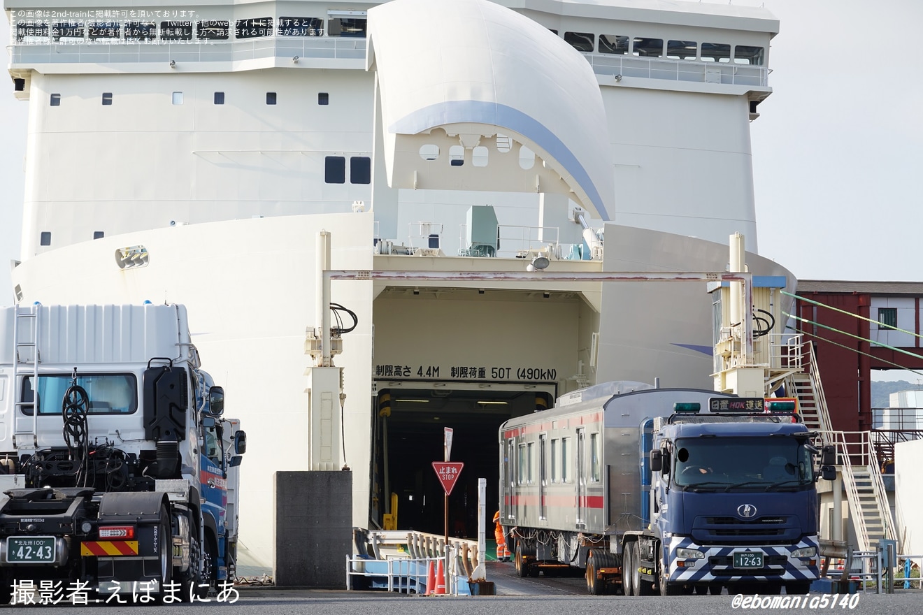 【西鉄】9000形9015F航送および陸送の拡大写真