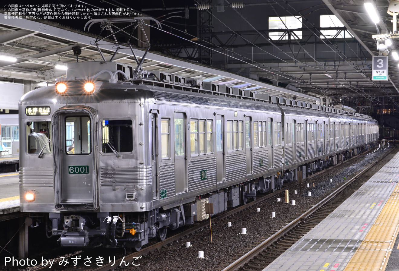 【南海】6000系6001F+6907Fが「6000系復活デザイン車両」となり運用復帰の拡大写真