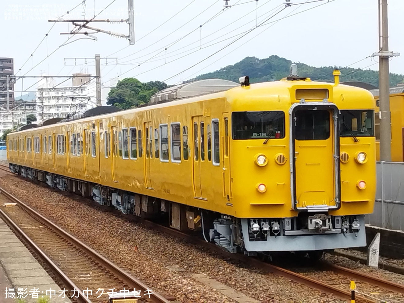 【JR西】113系B-16編成下関総合車両所本所構内試運転の拡大写真