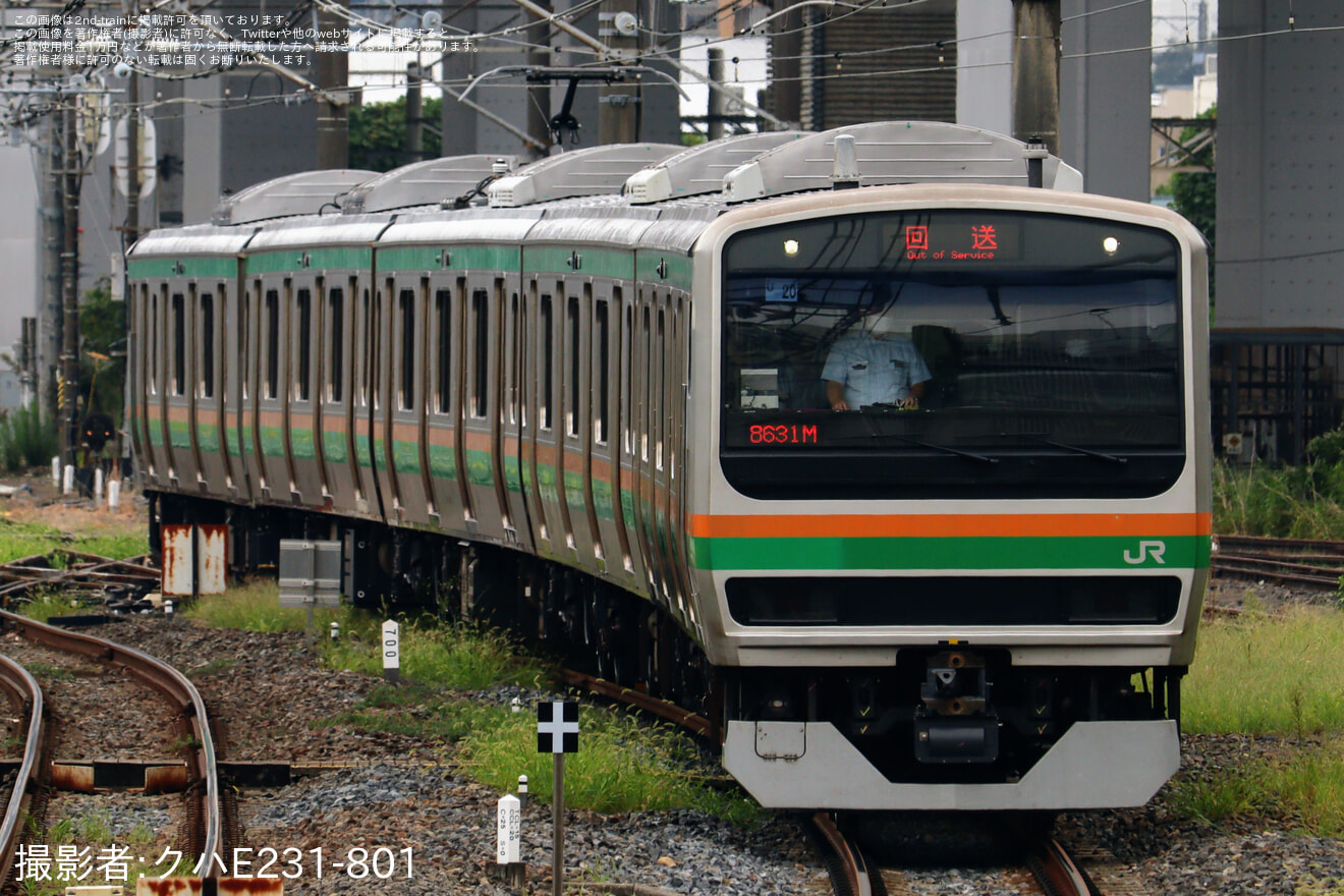 【JR東】E231系ヤマU20編成大宮総合車両センター出場回送の拡大写真