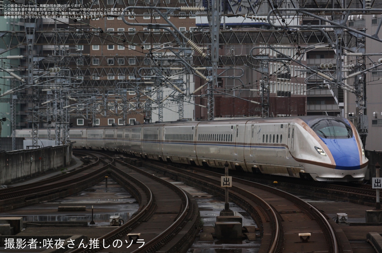 【JR東】E7系F26編成新幹線総合車両センター出場試運転の拡大写真