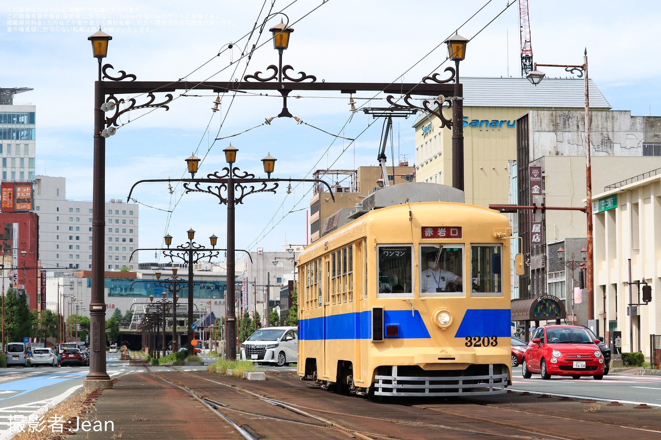 【豊鉄】「市内線3203号青帯仕様」運行開始の拡大写真