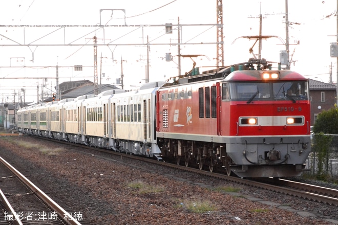 【JR北】H100形8両 甲種輸送を守山駅で撮影した写真