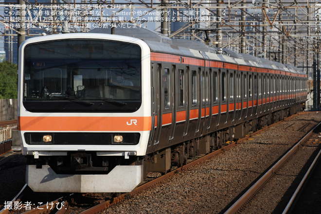 【JR東】209系ケヨM71編成東京総合車両センター出場を新習志野駅で撮影した写真