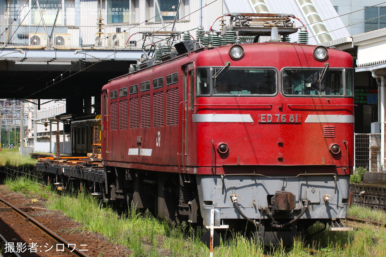 【JR貨】鹿児島行レール輸送列車の返空が運転の拡大写真