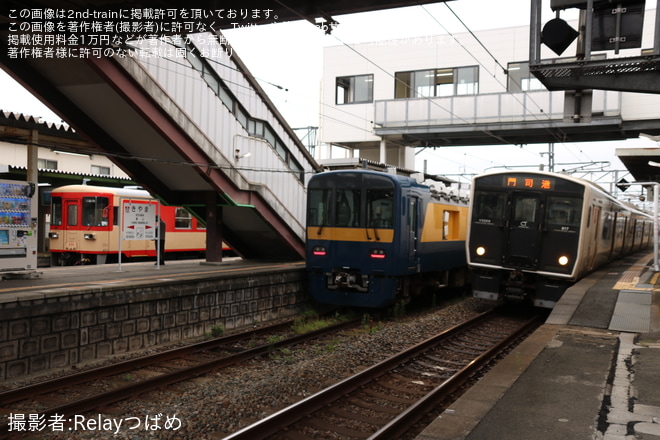 【JR九】DEC741形E1編成 筑肥東線・唐津線検測を基山駅で撮影した写真