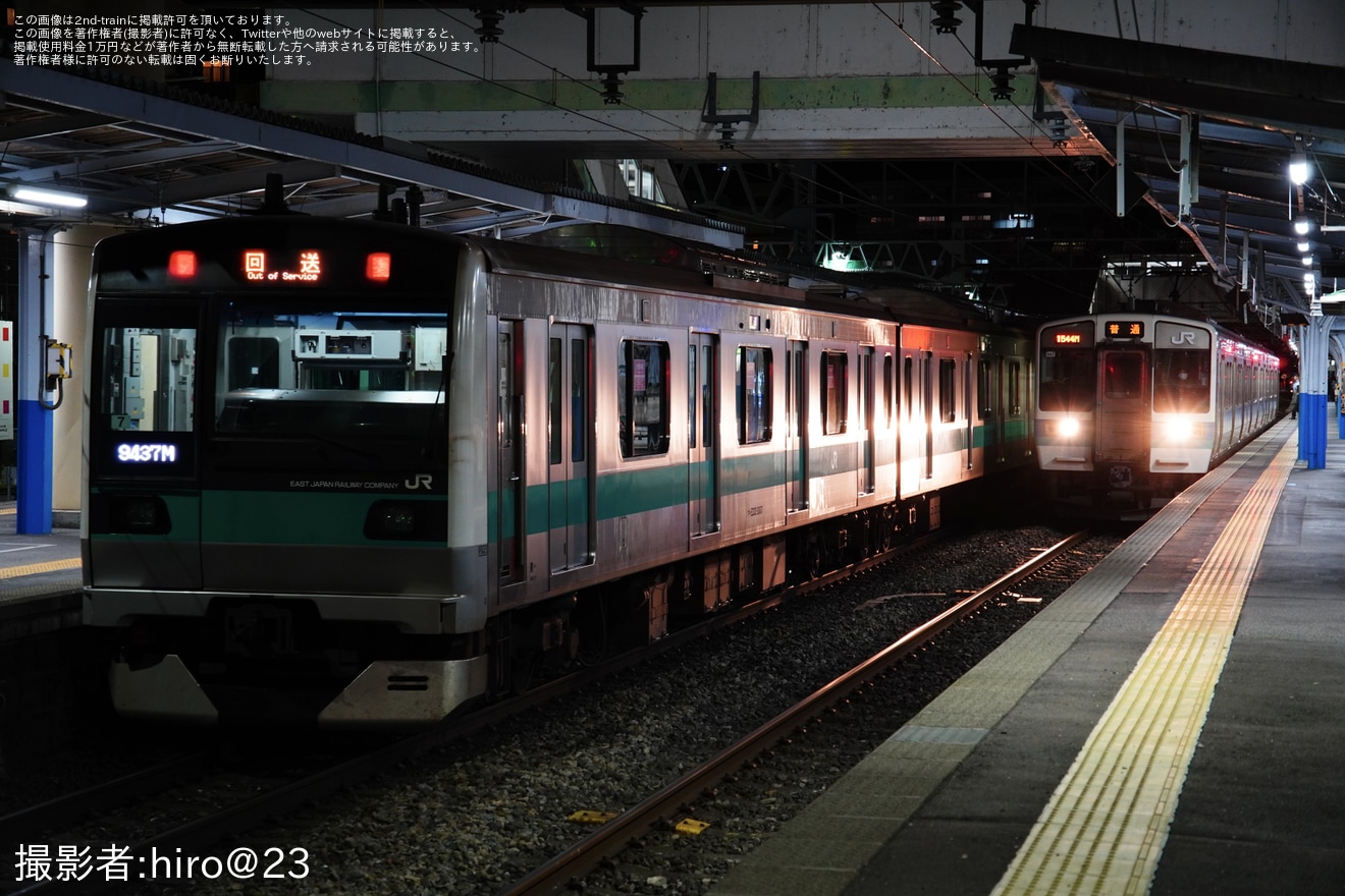 【JR東】E233系マト7編成長野総合車両センター入場回送の拡大写真