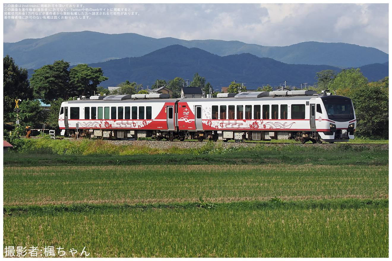 【JR東】HB-E300系「ひなび(陽旅)」が釜石線で試運転の拡大写真