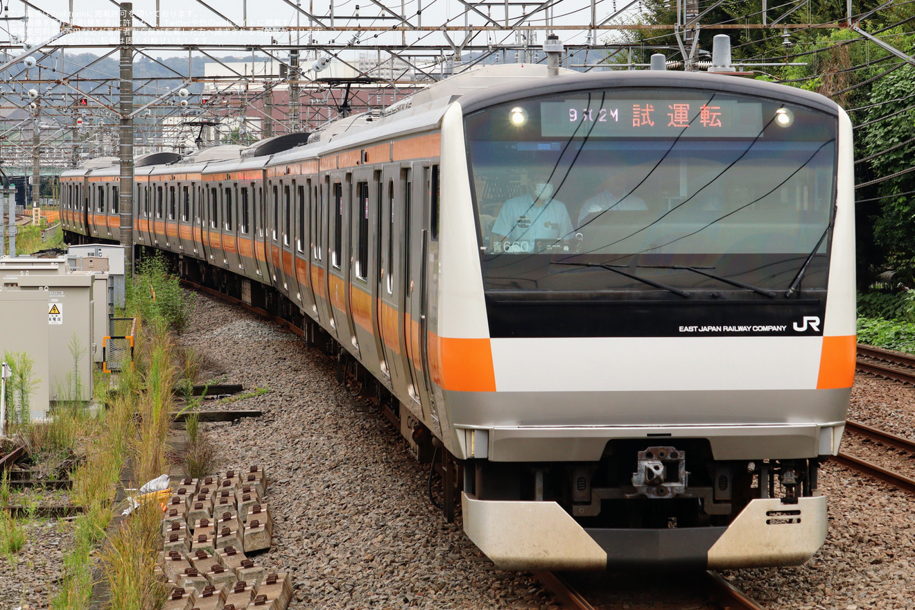 【JR東】E233系トタ青660編成 武蔵野線内試運転の拡大写真