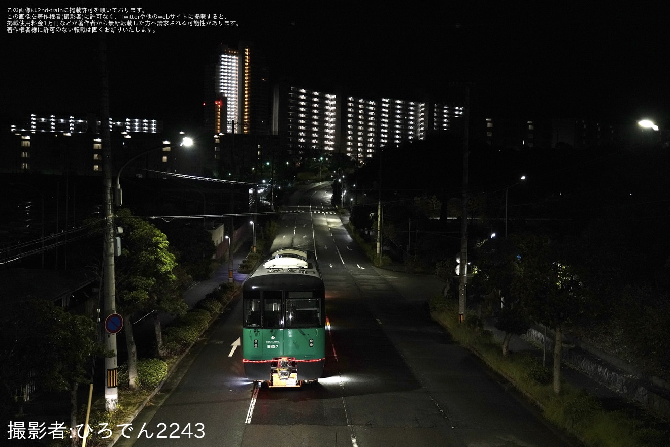 【神戸市交】6000形6157F川崎車両から陸送の拡大写真