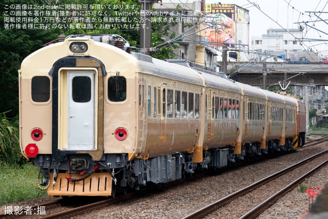 【台鐵】EMU100型富岡車両基地出場を不明で撮影した写真
