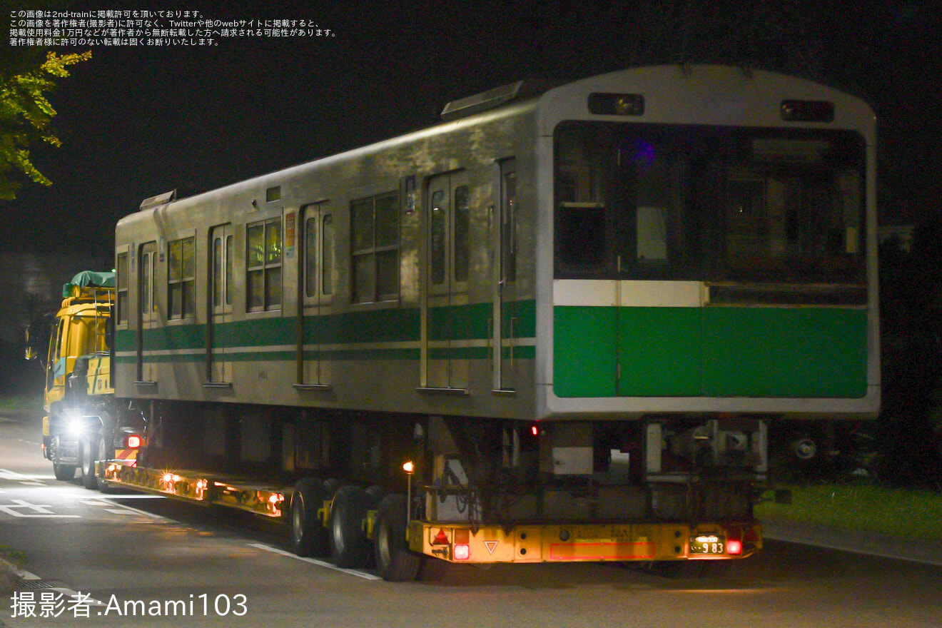 【大阪メトロ】20系2604F廃車搬出陸送の拡大写真