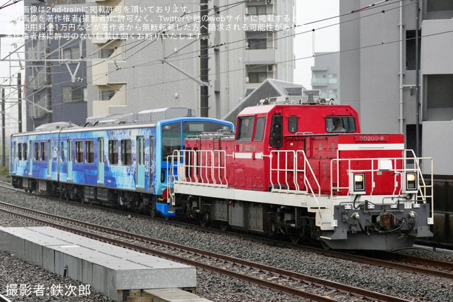 【JR東】FV-E991系「HYBARI」J-TREC横浜事業所入場甲種輸送を八丁畷駅で撮影した写真