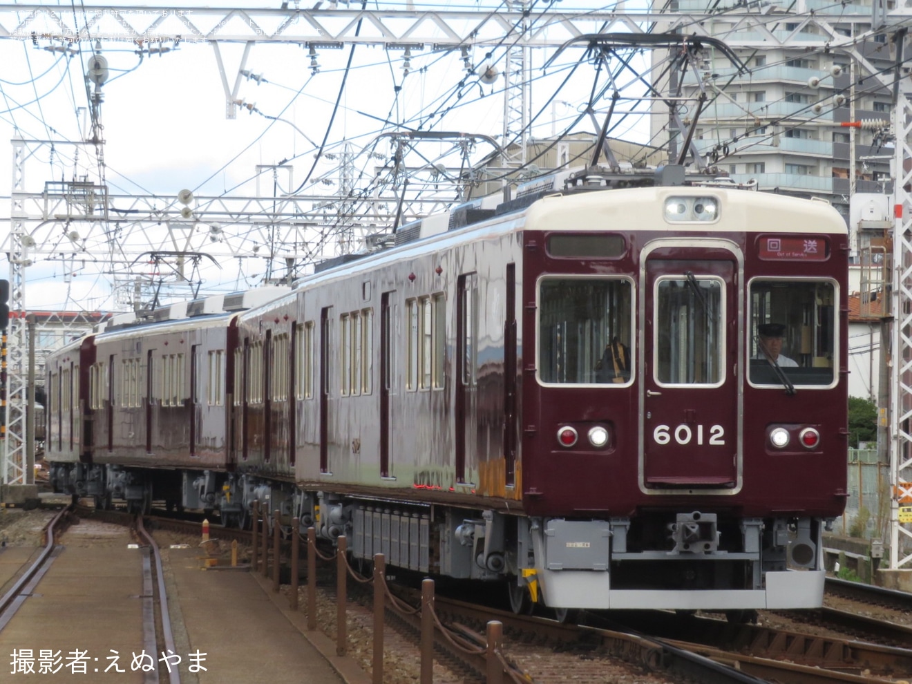 【阪急】6000系6012F正雀工場出場回送の拡大写真