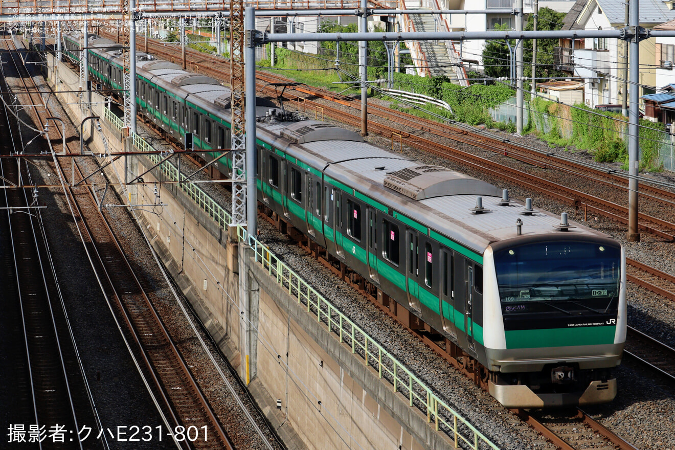 【JR東】E233系ハエ109編成東京総合車両センター入場回送の拡大写真