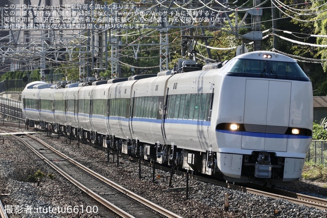 【JR西】683系B37編成吹田総合車両所出場回送を不明で撮影した写真