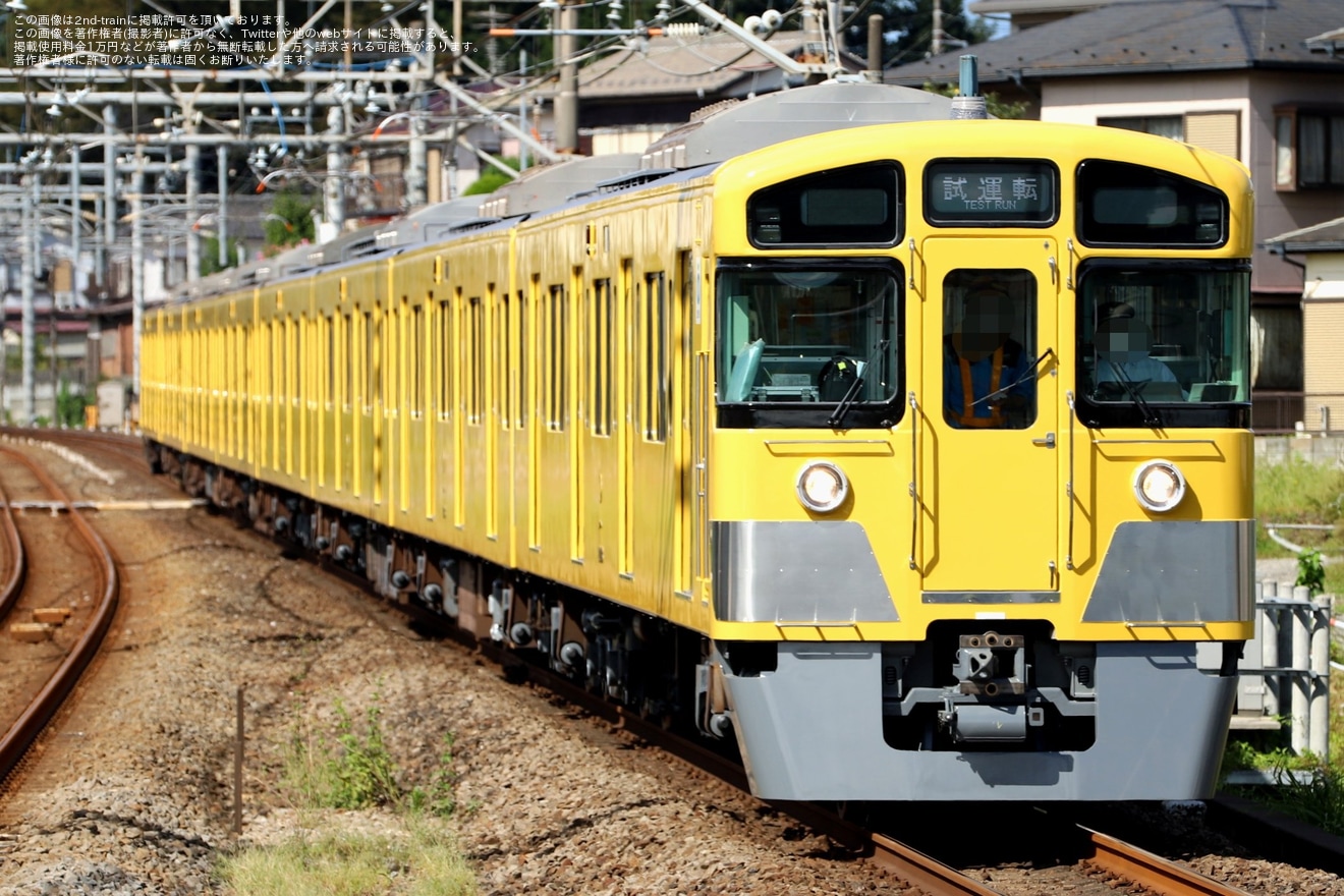 【西武】2000系2087F武蔵丘車両検修場出場試運転(202310)の拡大写真