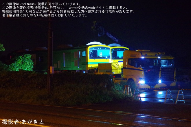【JR東】GV-E197系TS04編成の2両が新潟トランシスから陸送