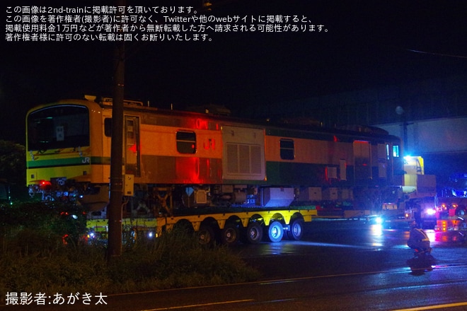 【JR東】GV-E197系TS04編成の2両が新潟トランシスから陸送を不明で撮影した写真