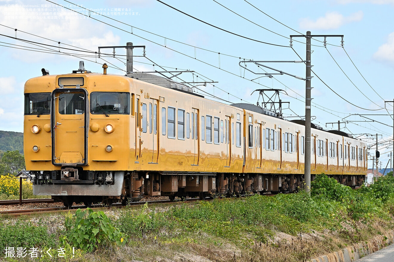 【JR西】113系B-11編成下関総合車両所へ廃車回送の拡大写真