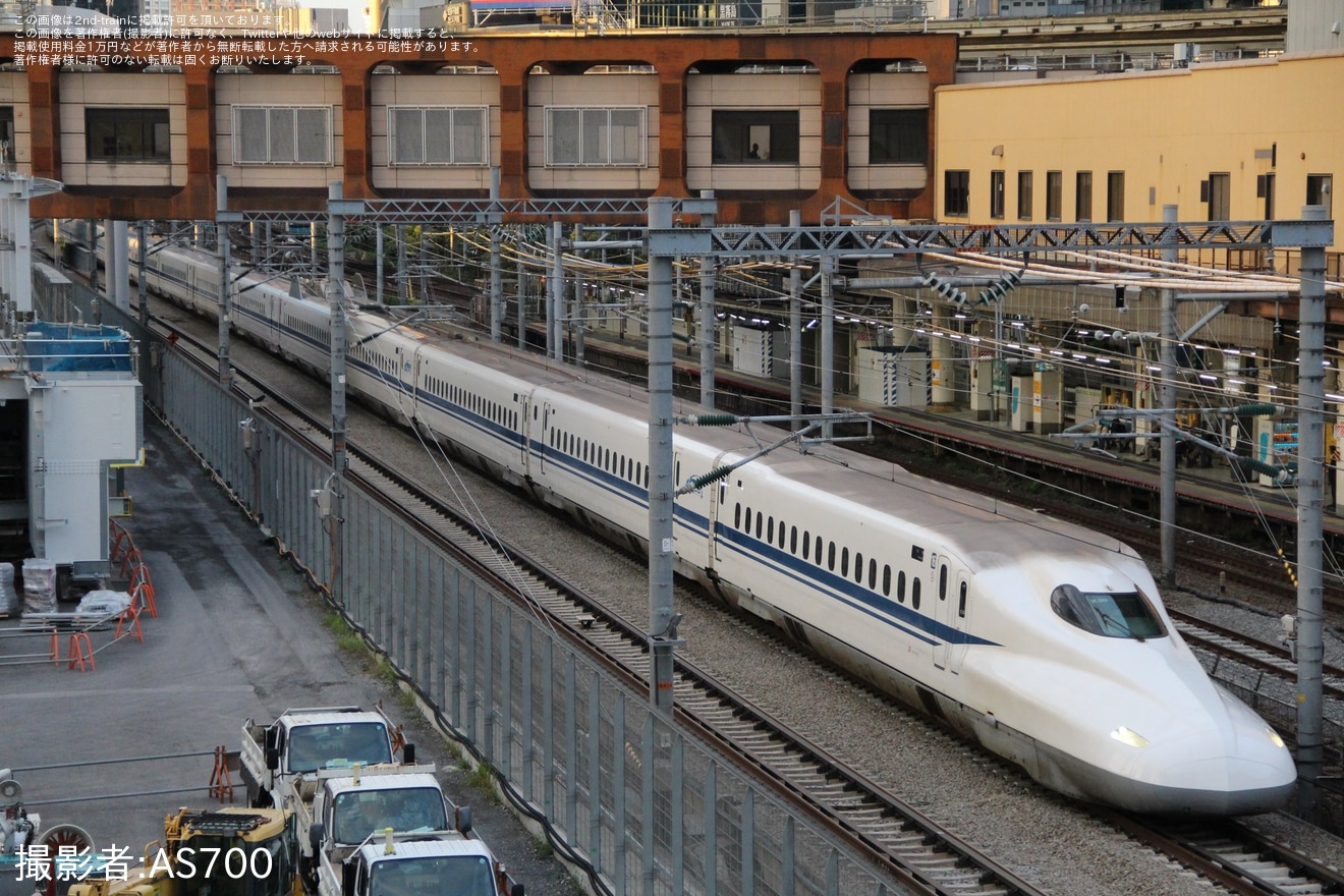【JR海】N700A(スモールA)X30編成が浜松工場へ廃車回送の拡大写真