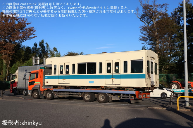 【小田急】8000形8254×6(8254F)新宿方2両 廃車・搬出