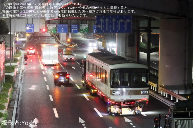 【神戸市交】(元北神急行)7000系7054Fが廃車陸送を不明で撮影した写真