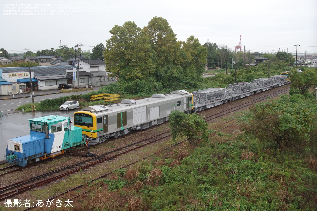【JR東】GV-E197系TS04編成のホッパ車が新潟トランシスから陸送済の拡大写真