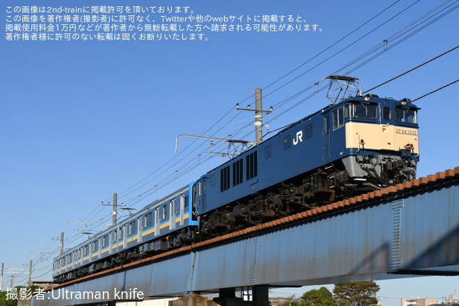【JR東】E131系1000番台ナハT2編成 配給輸送を新鶴見(信)～鶴見間で撮影した写真