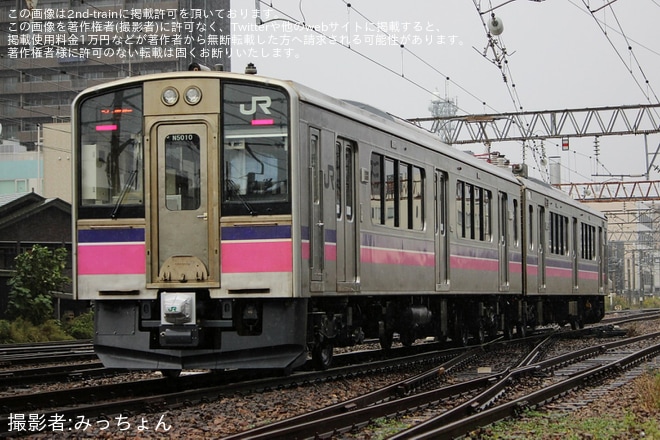 【JR東】701系N5010編成本線試運転を不明で撮影した写真