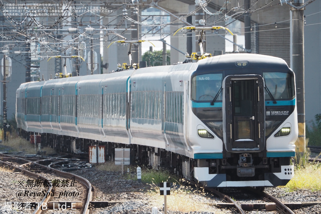 【JR東】E257系NA-05編成大宮総合車両センター出場回送の拡大写真