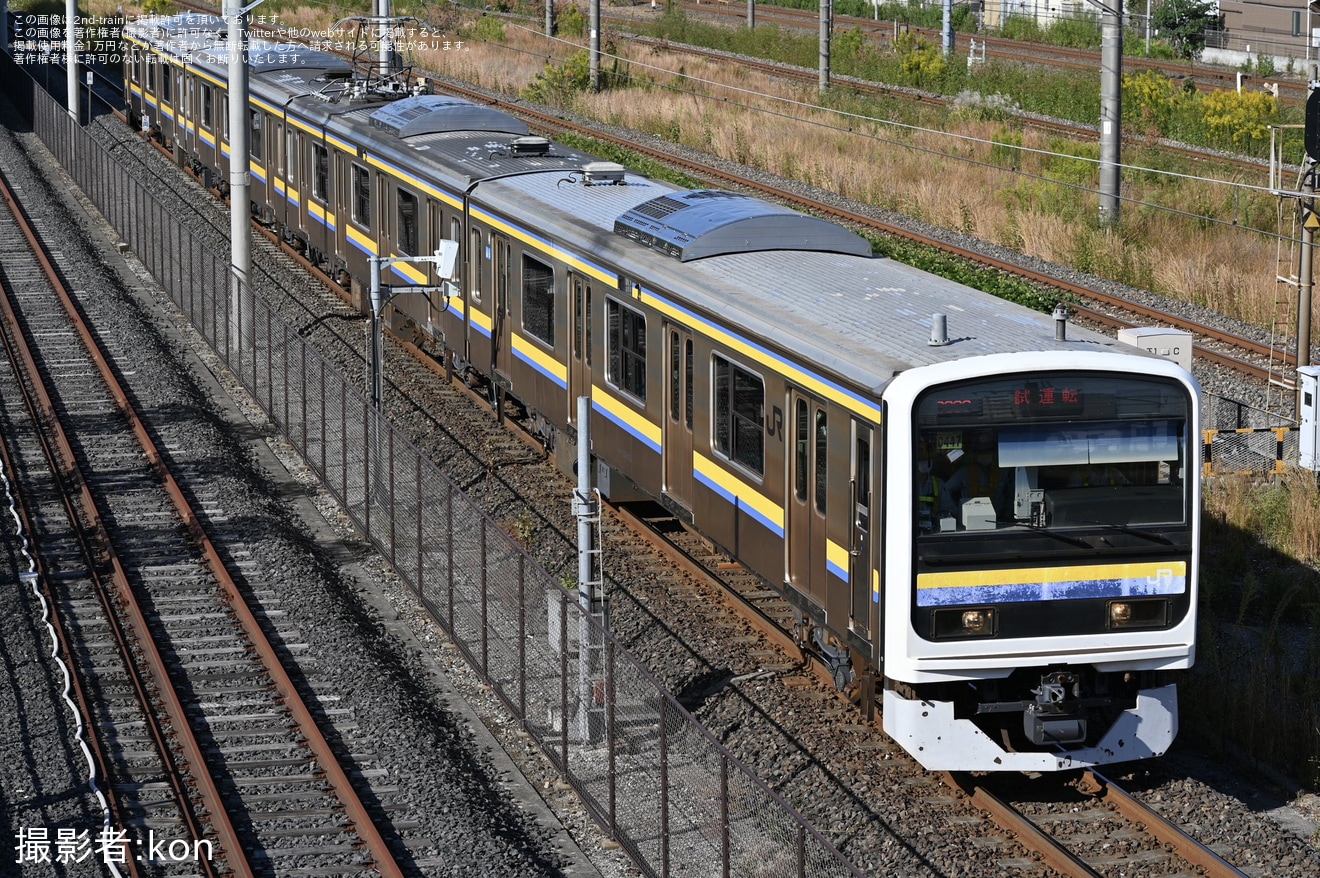 【JR東】209系C447編成大宮総合車両センター構内試運転の拡大写真