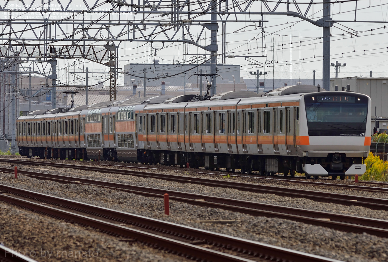 【JR東】E233系トタH53編成グリーン車(サロE232-4・サロE233-4)組込 性能確認試運転の拡大写真