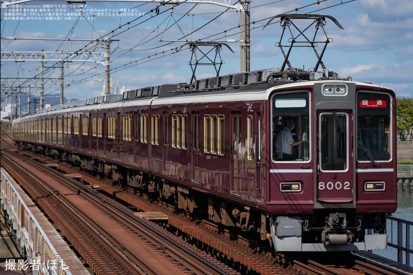 【阪急】8000系を使用した神戸線内乗務員訓練を実施の拡大写真
