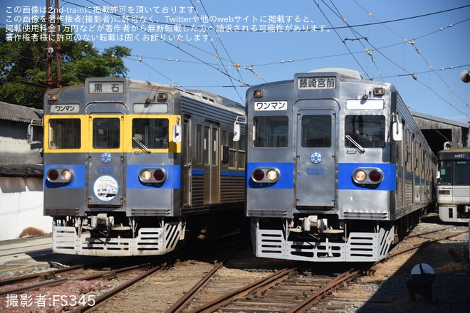 【熊電】引退車両「6211A・6218A号車撮影会」開催を北熊本駅で撮影した写真