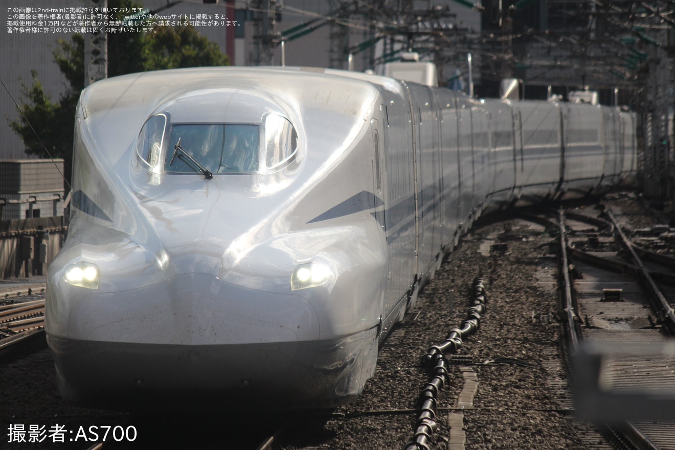 【JR海】「JR東海浜松工場へGO」ツアーに伴うN700S J2編成の団体臨時列車の拡大写真