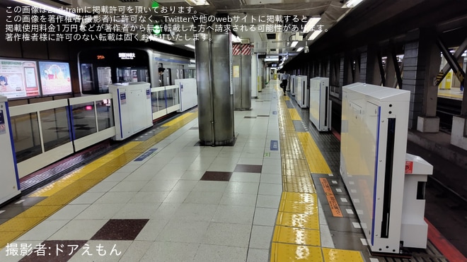 【京成】押上駅3番線(京成押上線青砥方面)のホームドアが設置