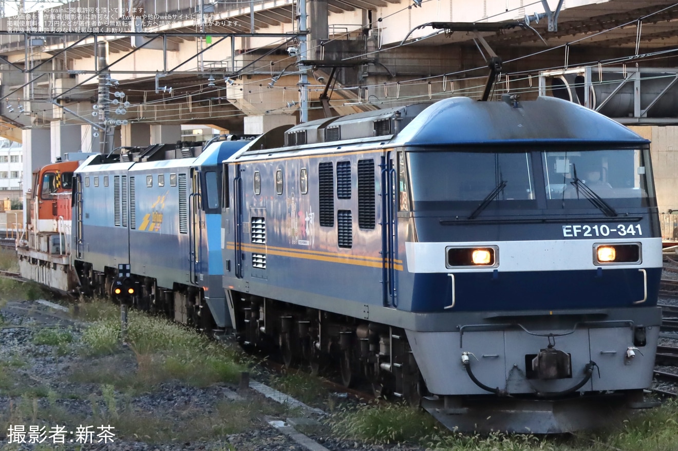 【JR貨】EH200-1、DE11-2003大宮車両所入場回送の拡大写真