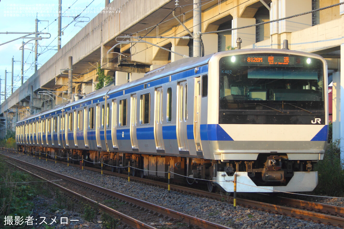 【JR東】E531系K482編成郡山総合車両センター出場の拡大写真