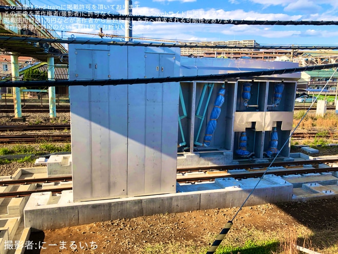 【JR東】豊田車両センターの洗車機が工事中を豊田車両センター付近で撮影した写真