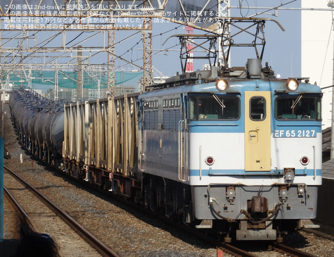 【JR貨】EF65-2127が4074レを代走を西浦和駅で撮影した写真