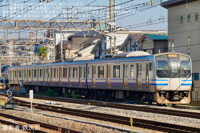 【JR東】E217系クラY-133編成 逗子疎開返却回送を逗子駅付近で撮影した写真