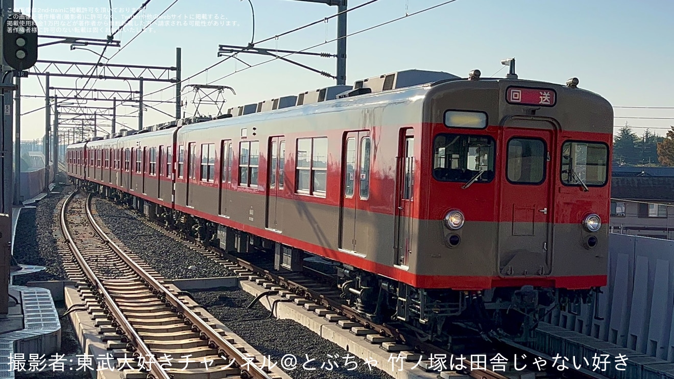 【東武】8000系8111Fが故障に伴う臨時回送の拡大写真