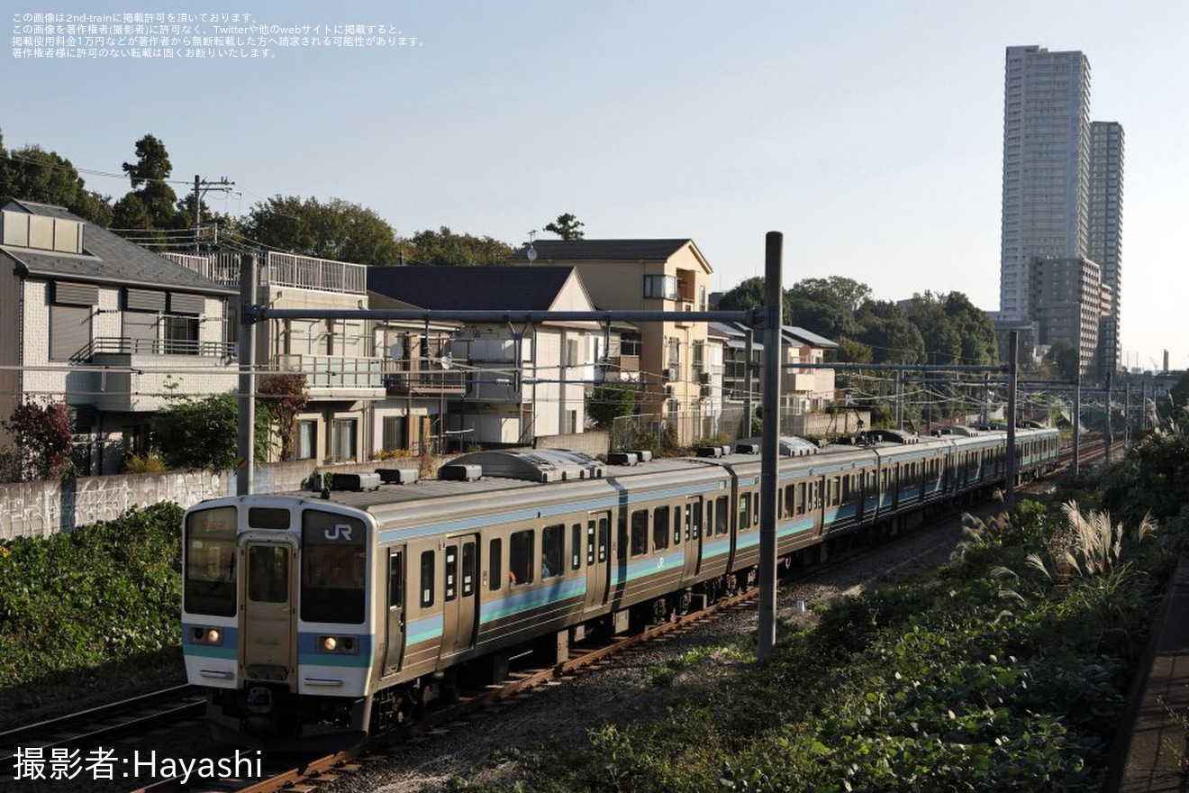 【JR東】211系を使用した「国分寺ひまわり号」が国分寺発着で運転の拡大写真