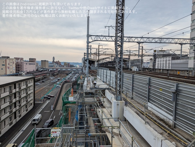 【JR東】「福島駅アプローチ線工事現場見学会」開催をアプローチ線で撮影した写真